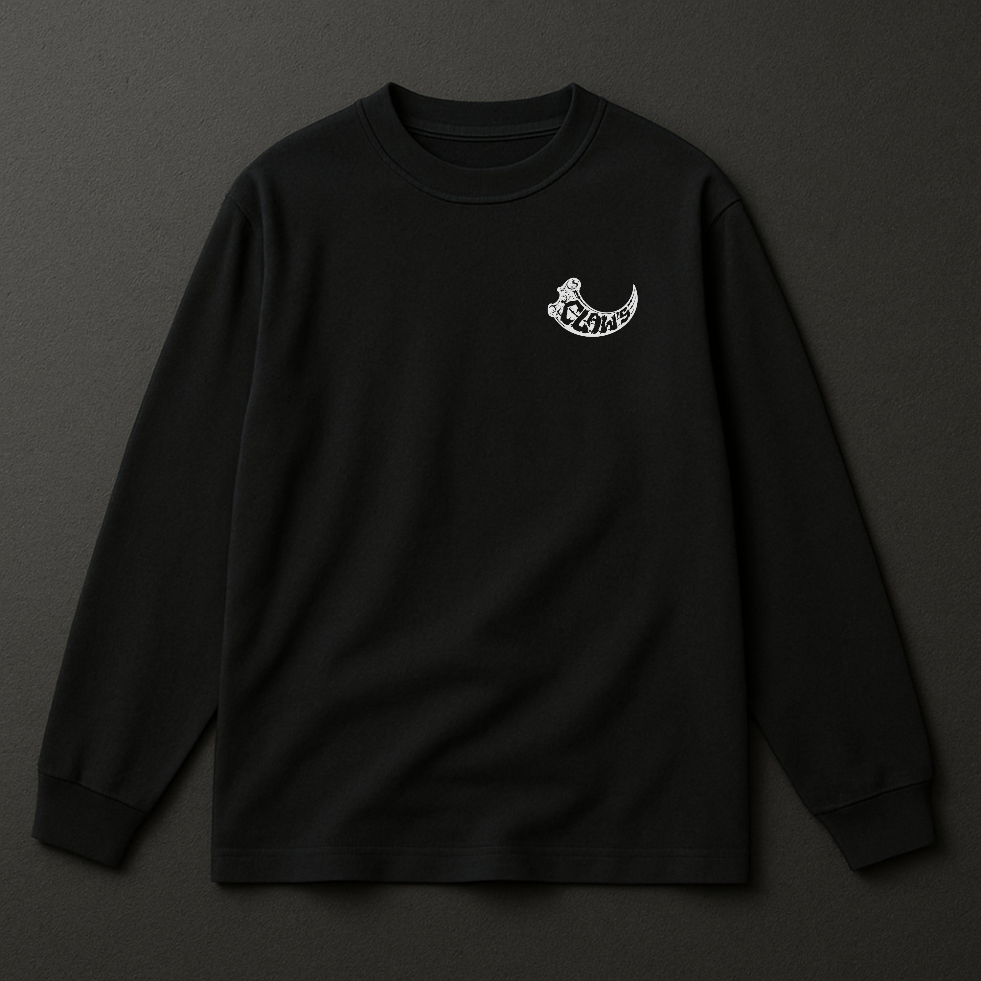 T-SHIRT MANCHE LONGUES GRIFFÉ NOIR