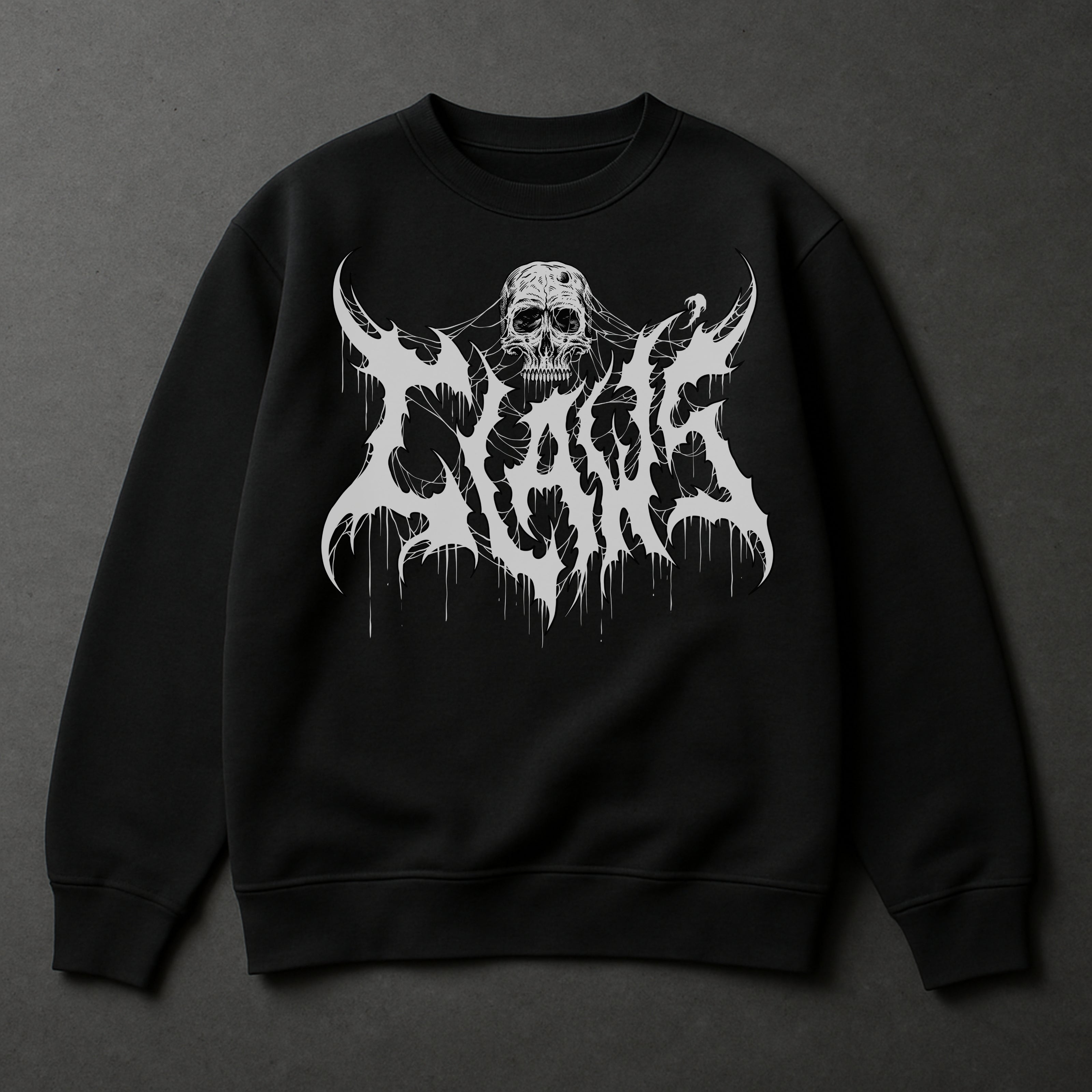 SWEATSHIRT NOIR GLOOM BLANC
