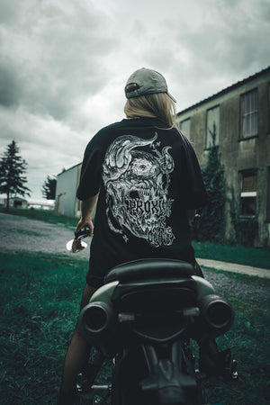 T-shirt PROXIMA NEGATIVE 240GSM oversize streetwear détail graphisme - Claw's Industries