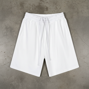 Casual Sweat Shorts Blanc - Dos fond hangar