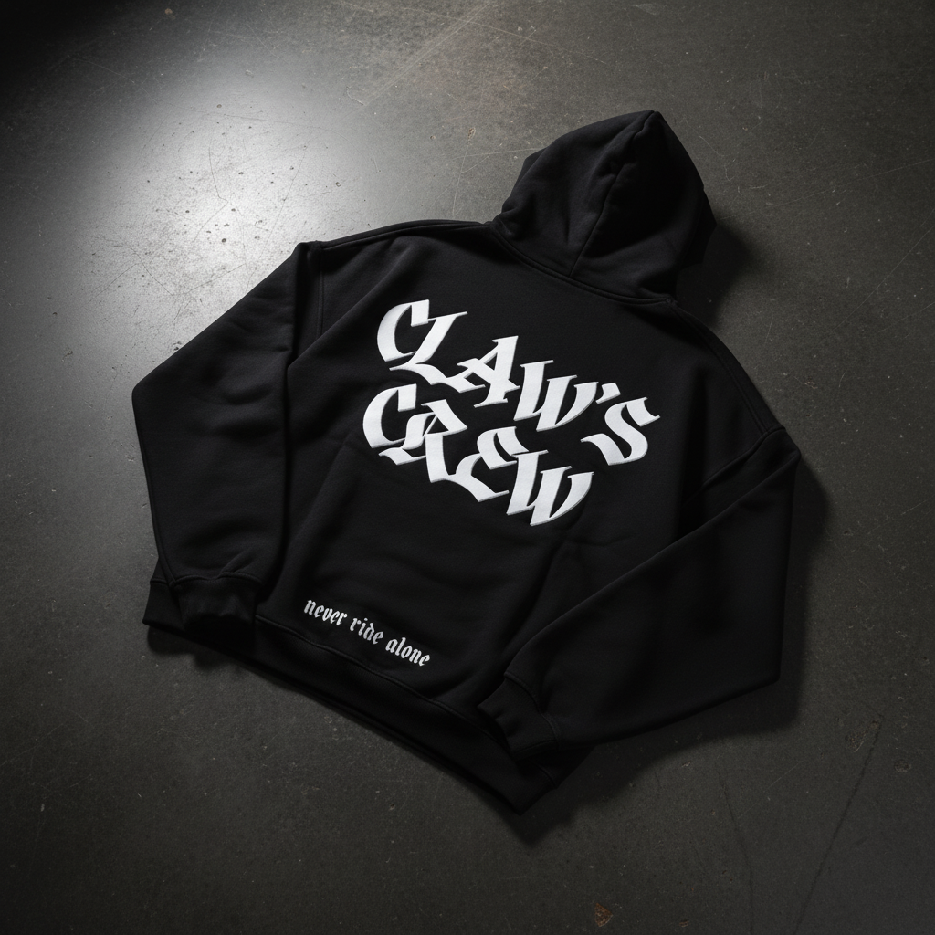 Claw's Crew Hoodie - Dos flat lay réaliste