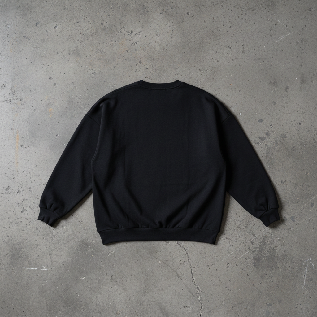 Crewneck Noir - Dos vu de haut