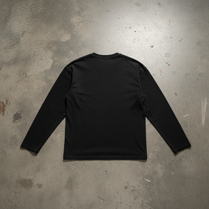Long Sleeve T-shirt Noir - Dos manches uniformes