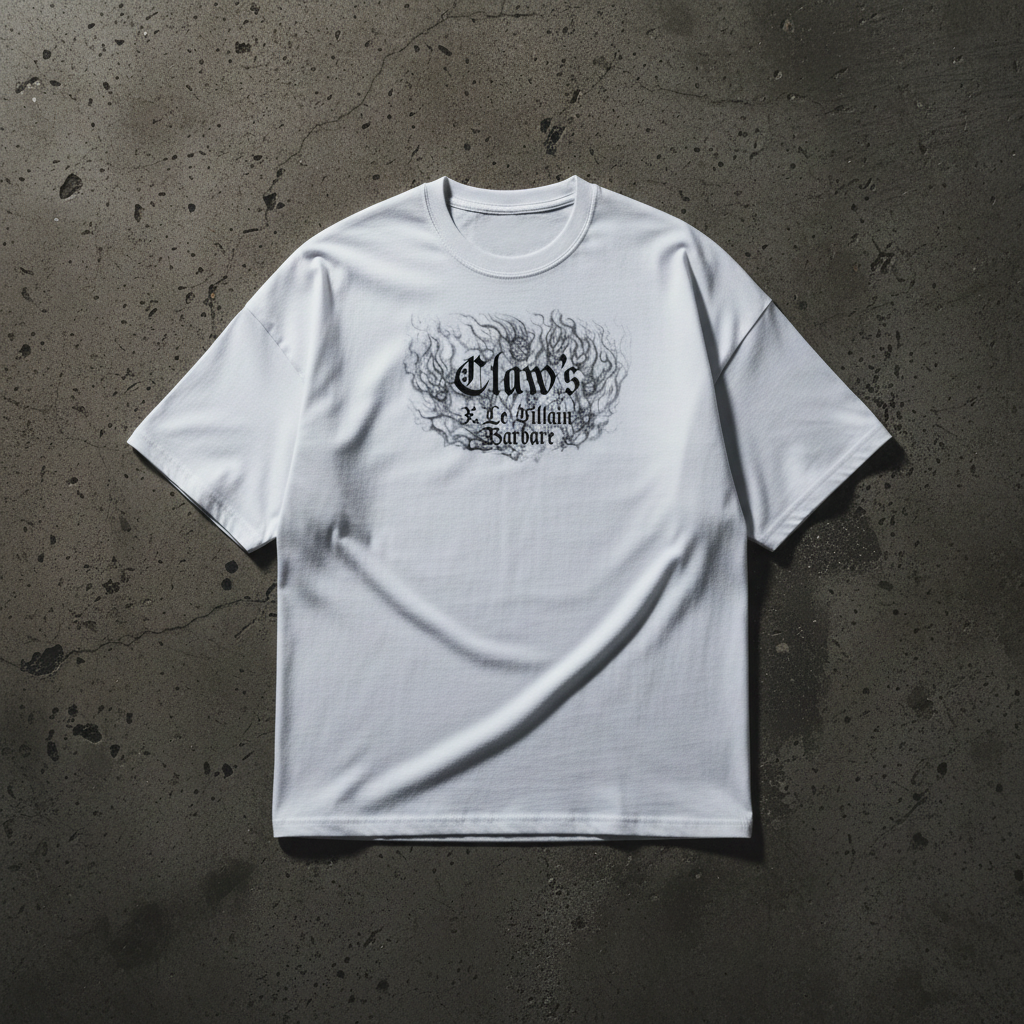 T-shirt LE PÉNITENT BLANC 240GSM - Claw's industries