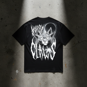 T-shirt Noir CLAWS x MOUSSE Face Arrière - Lumière