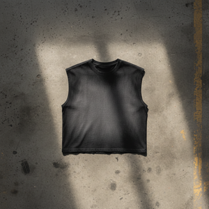 Tank Top Cropped Boxy Gradient Washed 230GSM débardeur vintage washed streetwear vue de dos - Claw's Industries