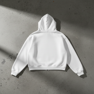 Zip Hoodie Blanc - Dos