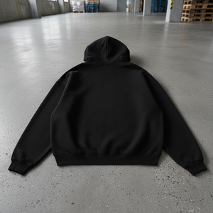 Zip Hoodie Noir - Dos