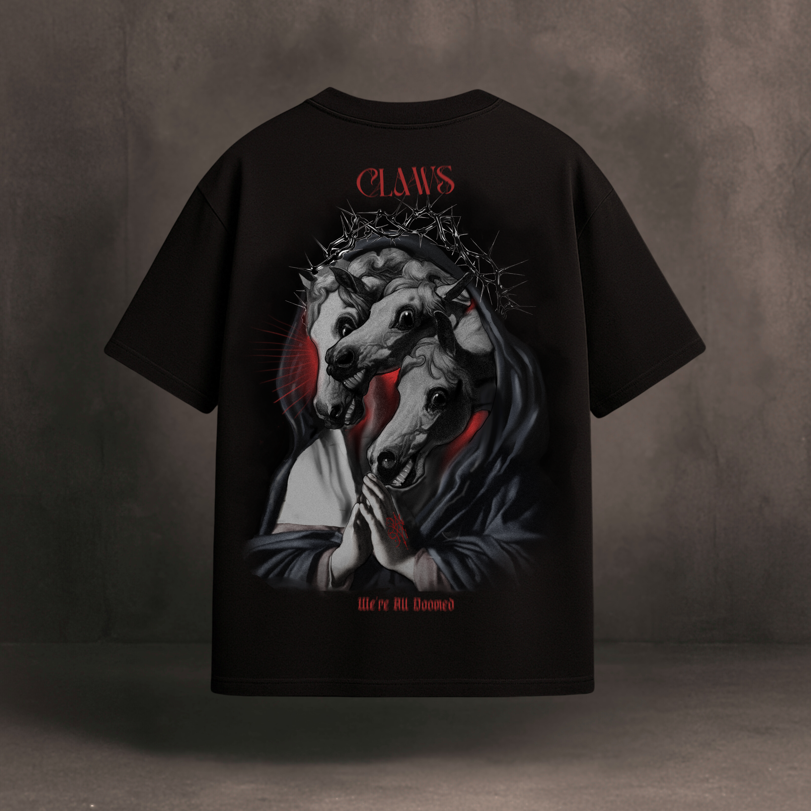 ALL DOOMED T-SHIRT - BLACK