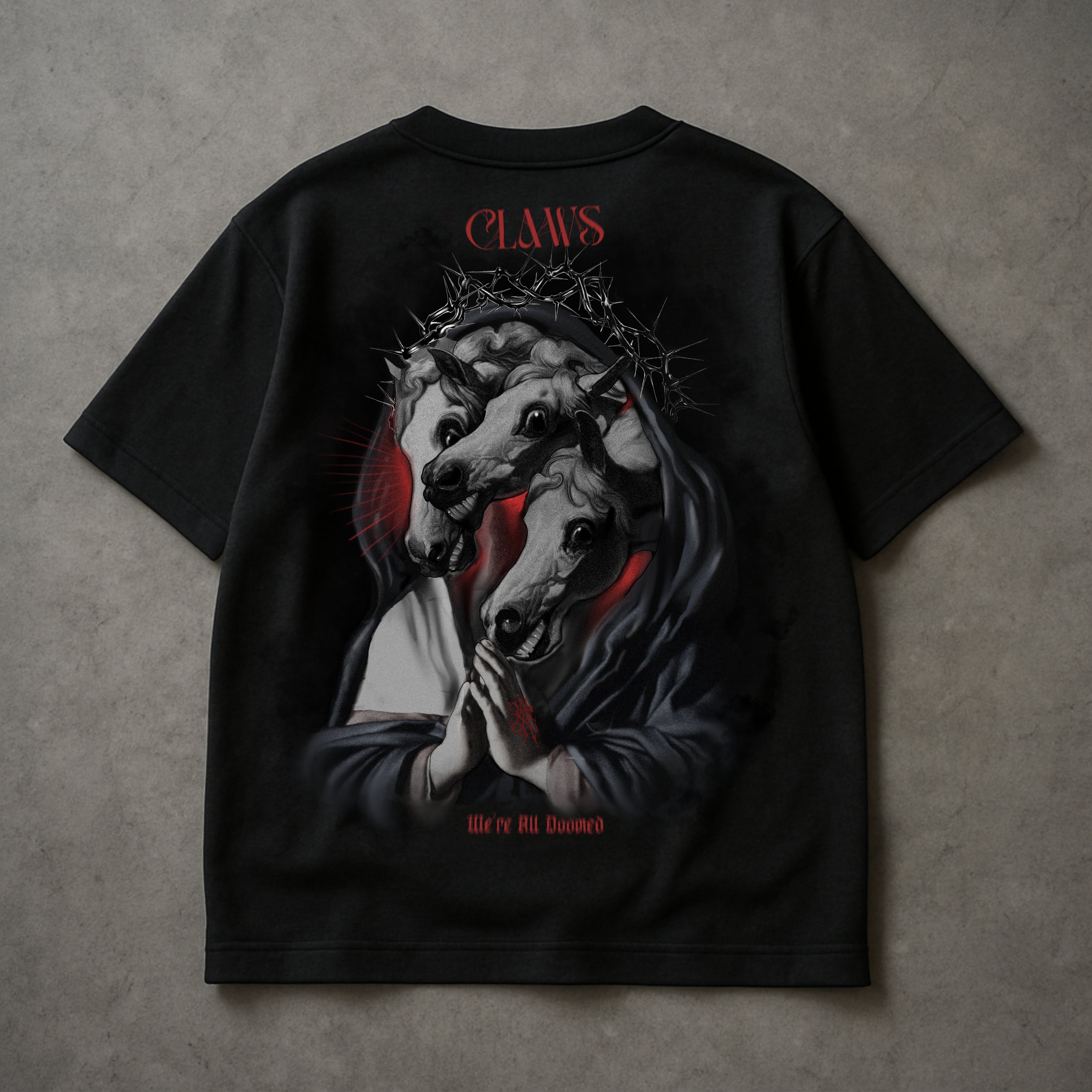 ALL DOOMED T-SHIRT - BLACK