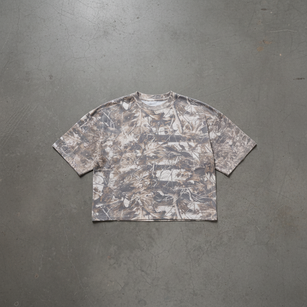 T-shirt Cropped Camouflage 250GSM - Claw's industries