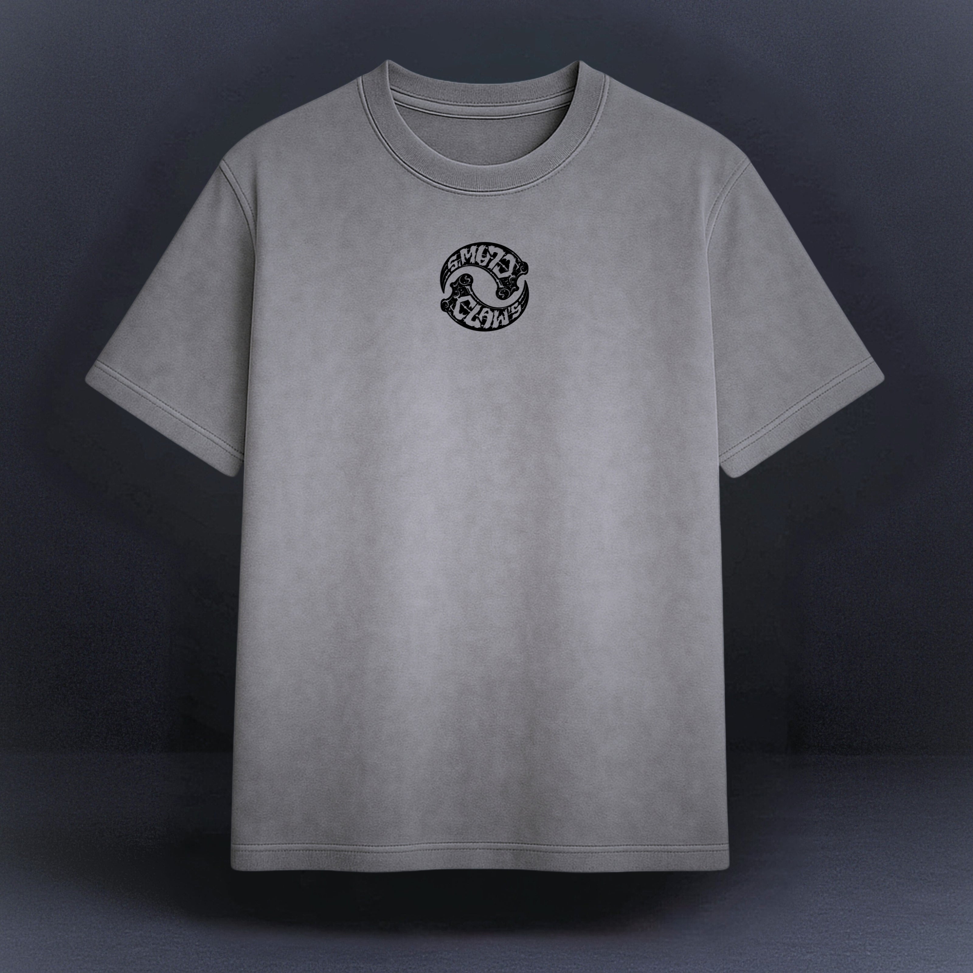 T-SHIRT GRIS DÉLAVÉ SPIRALE
