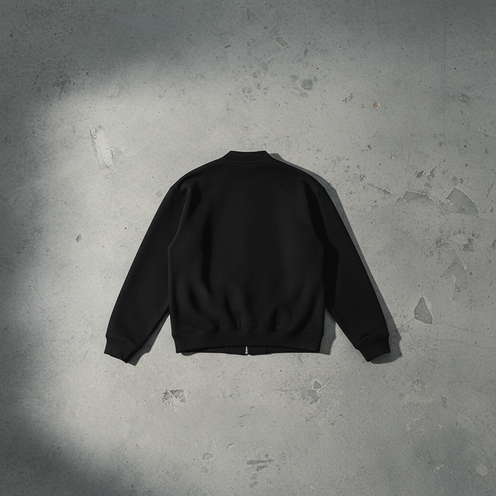 Veste Baseball Zip Fleece 360GSM veste baseball varsity streetwear détail graphisme - Claw's Industries