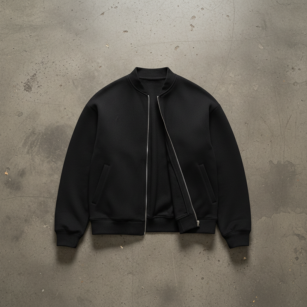 Veste Baseball Zip Fleece 360GSM veste baseball varsity streetwear vue de dos - Claw's Industries
