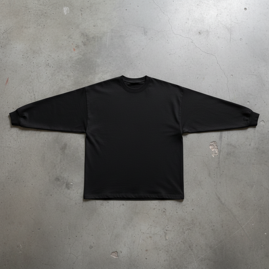 T-shirt Manches Longues Oversized 320GSM manches longues oversize streetwear détail graphisme - Claw's Industries