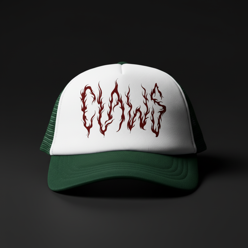 Casquette Trucker GARM casquette trucker snapback streetwear détail graphisme - Claw's Industries