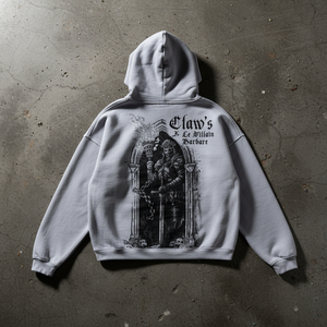 Hoodie LE PÉNITENT LIGHT GREY 460GSM hoodie oversize streetwear - Claw's Industries