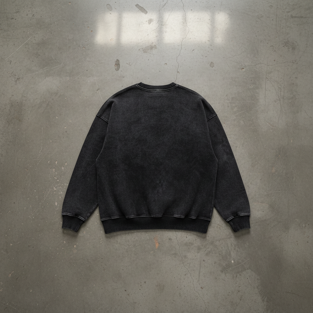 Oversized Faded Sweatshirt - Dos