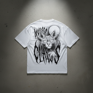 T-shirt Blanc CLAWS x MOUSSE Face Arrière