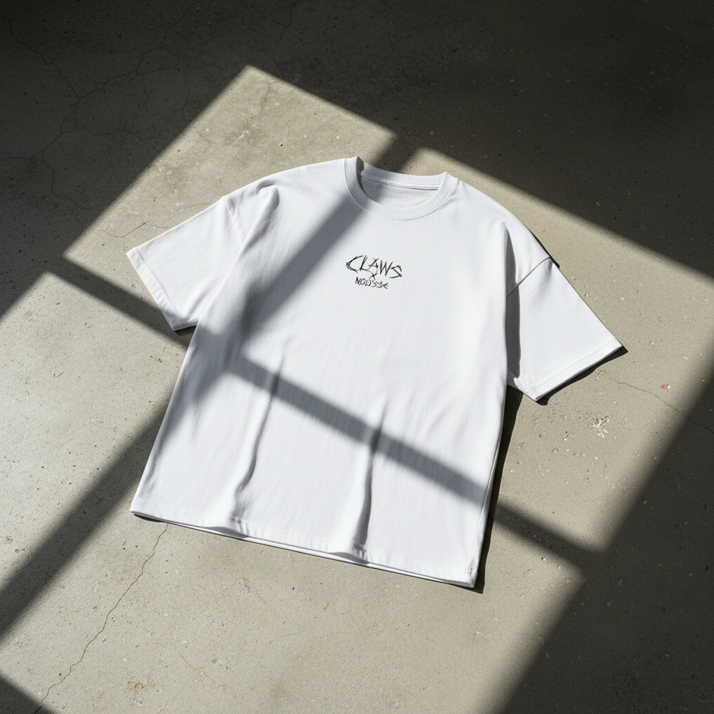 T-shirt Blanc CLAWS x MOUSSE - Vibe Sombre