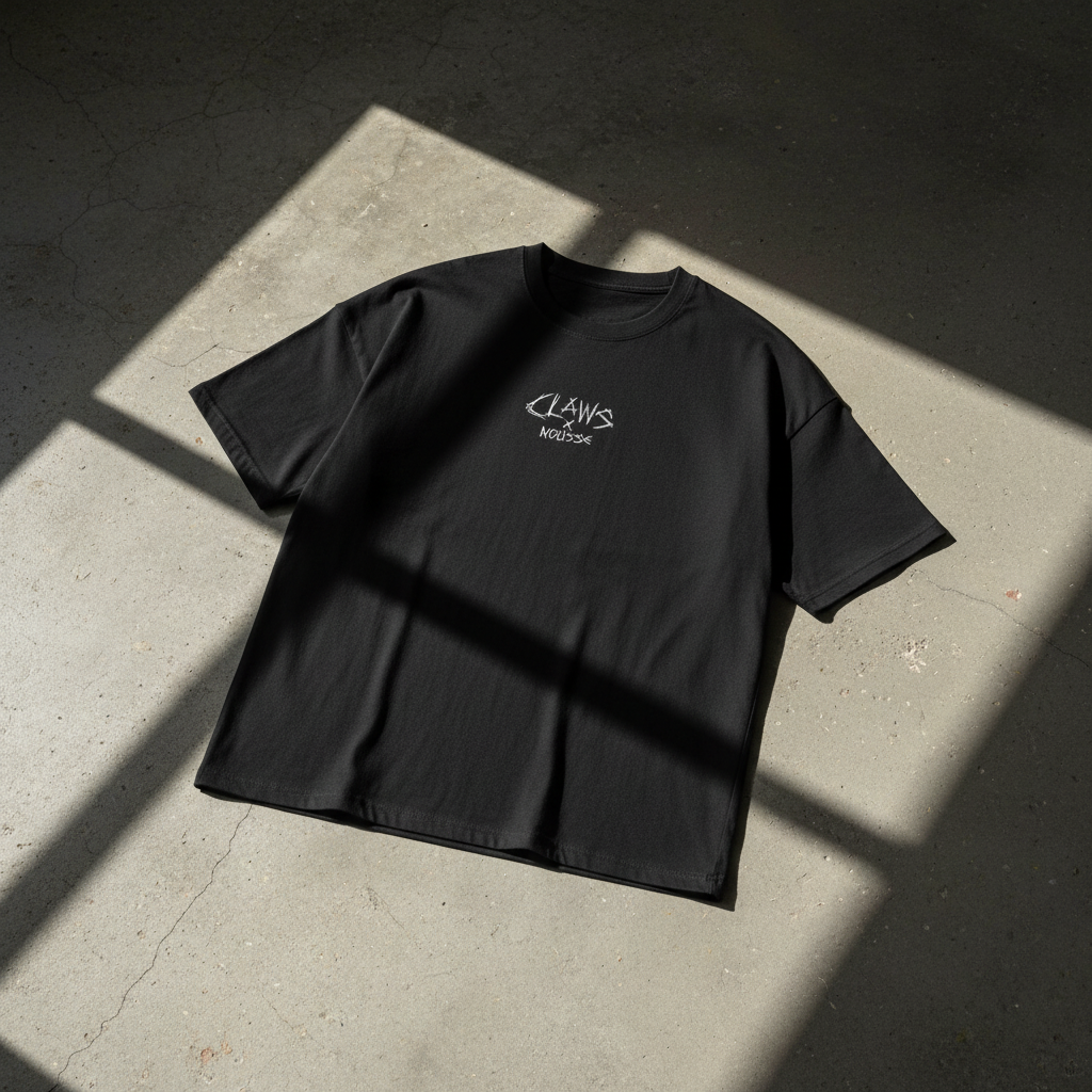T-shirt Noir CLAWS x MOUSSE - Sans Étiquette