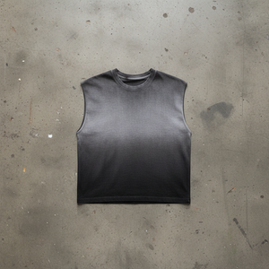 Tank Top Cropped Boxy Gradient Washed 230GSM débardeur vintage washed streetwear vue lifestyle - Claw's Industries