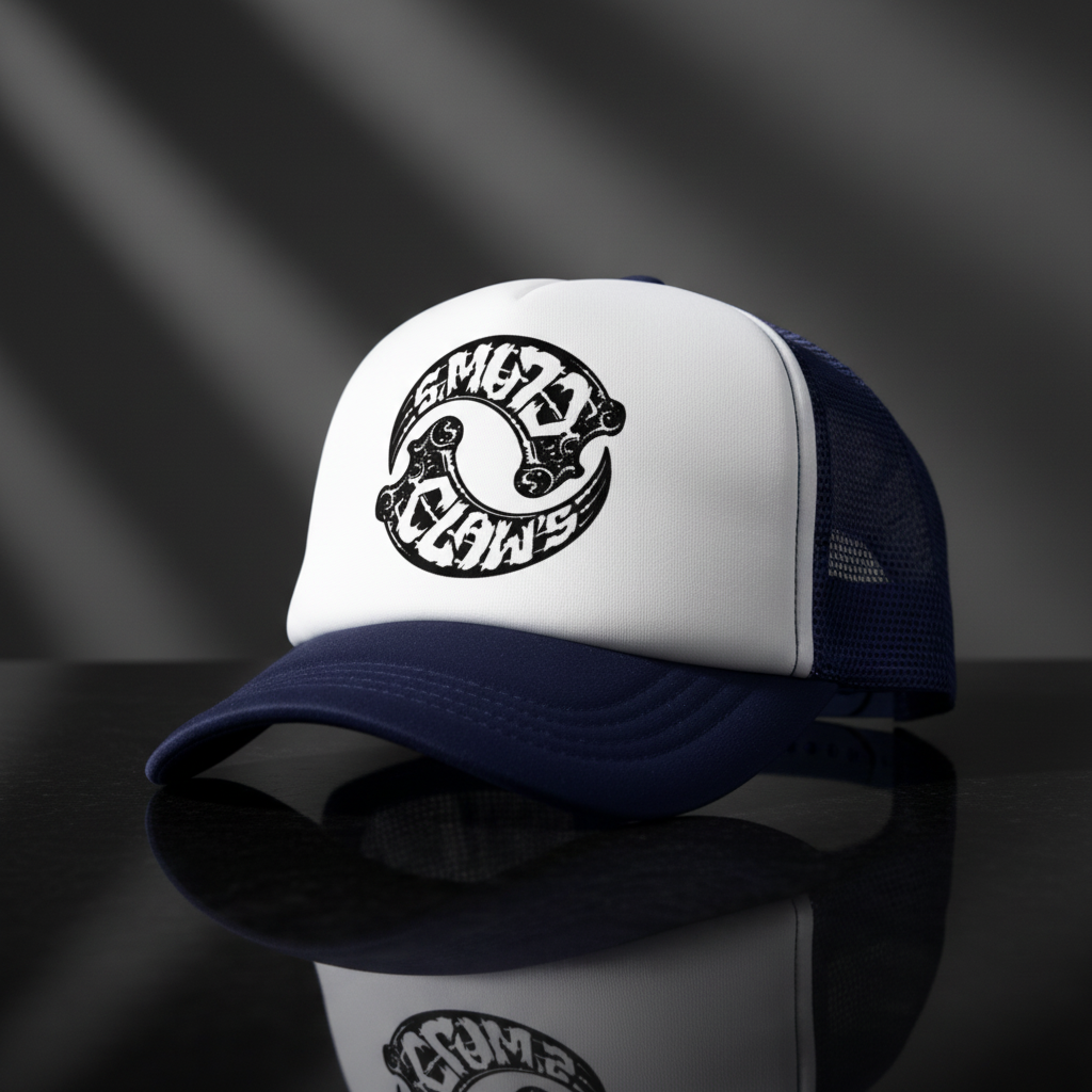 Casquette Trucker SPIRALE casquette trucker snapback streetwear détail graphisme - Claw's Industries