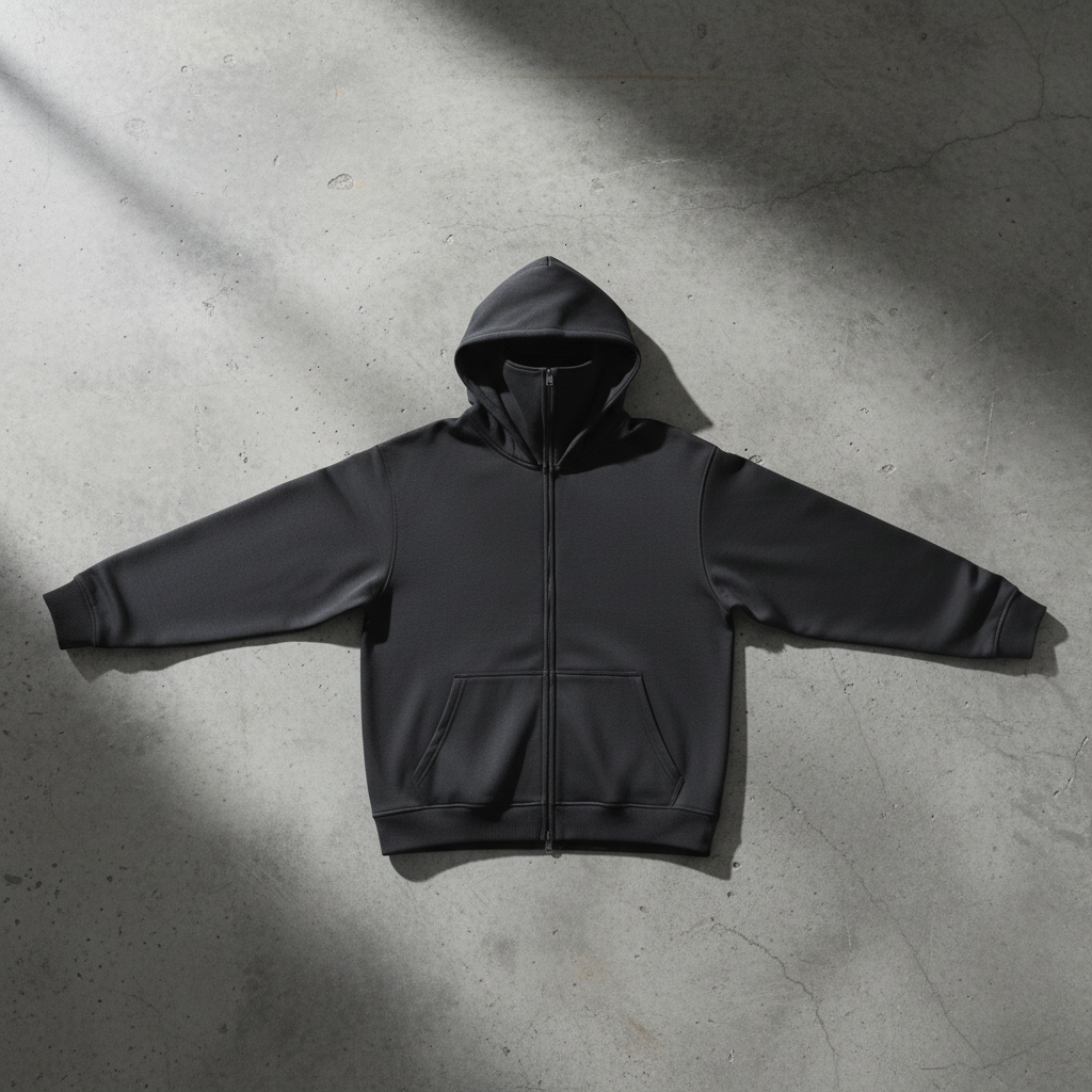 Hoodie Coupe-vent Zip Masque Integre hoodie coupe-vent technique sport texture premium - Claw's Industries